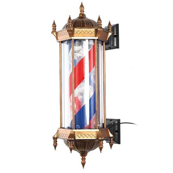LED Classic Barber Sign Rotating Illuminating Pole