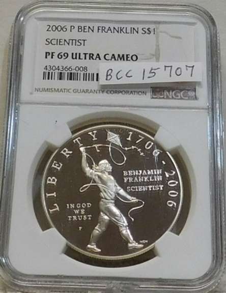 2006-P Franklin, Scientist Sil PRF Dol NGC PF69UC