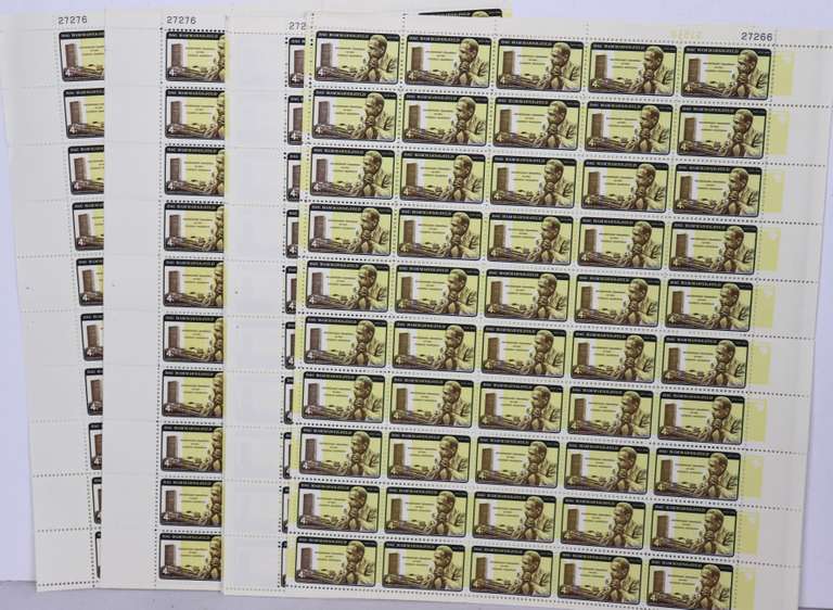 10 1962 Dag Hamerjold  4 Cent Inverted Error Sheets