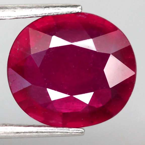 Fantastic 3.68ct oval cut rich blood red Ruby