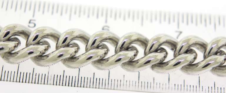 Gent's Heavy Sterling Silver Curb Bracelet