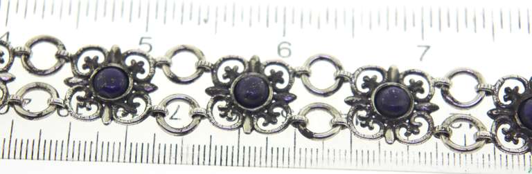 Sterling Silver Lapis Bracelet