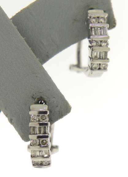 Gorgeous 14kt WG Diamond Huggie Earrings