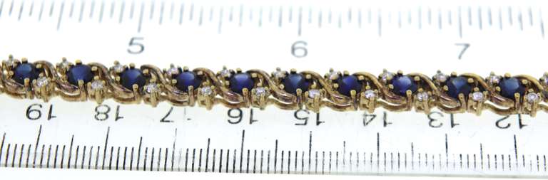 Sterling Silver Blue & White CZ Bracelet