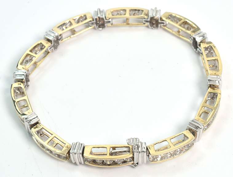 Amazing 3.00CTW Diamond Bracelet in 2-Tone Gold