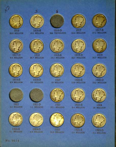 Mercury Dime Book no 1916D,1921,or 1921D