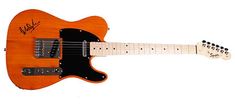 Bob Dylan Signed Facsimile Fender Guitar