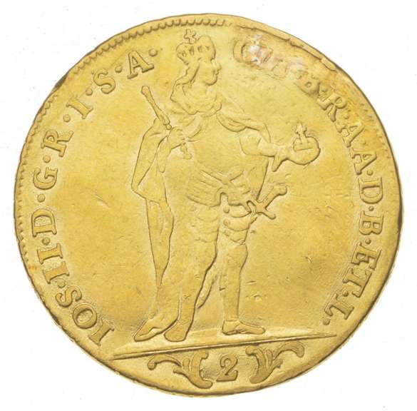 1783 Hungary 2 Dukat Gold Coin