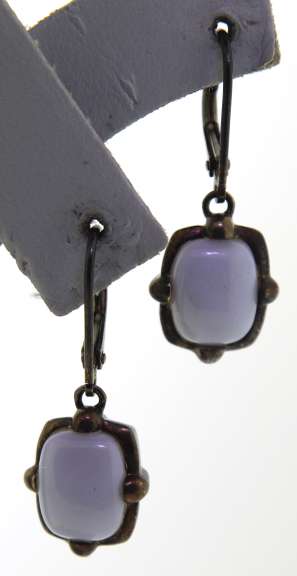 Sterling Silver Light Blue Agate Earrings