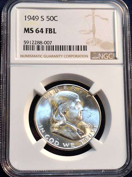 1949 S 50 C MS 64 FBL NGC