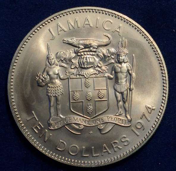 1974 Jamaica 10 Dollar Coin