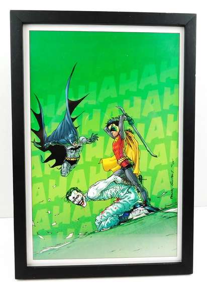 Batman, Robin & Joker Framed Color Print