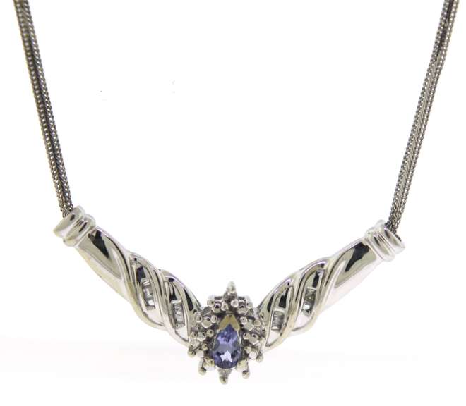 Fantastic White Gold Tanzanite and Diamond Necklace