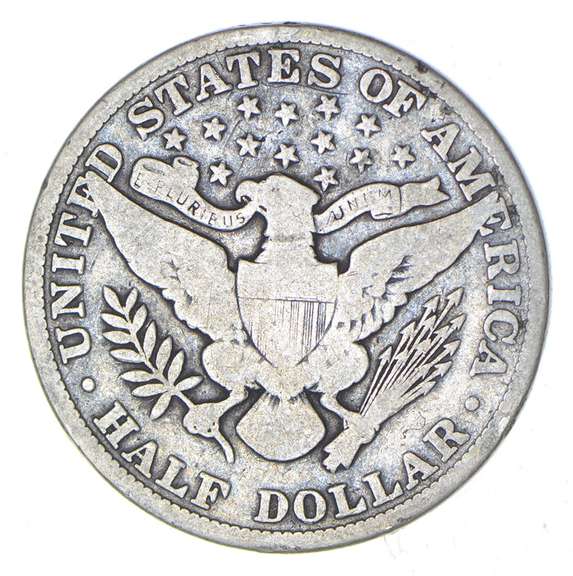 1915 Barber Head Silver Half Dollar - Circulated