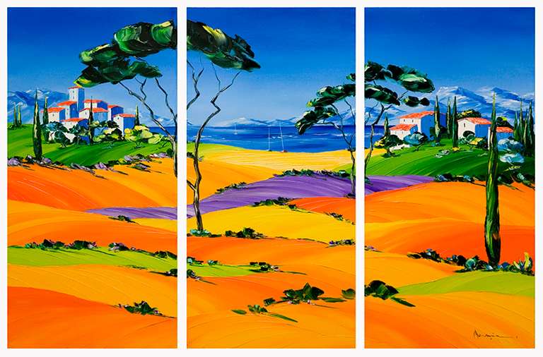 French Coast Landscape Painting