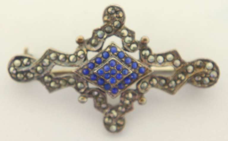 Sterling Silver Marcasite Pin
