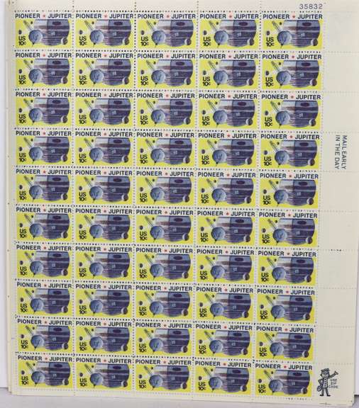 Appx 50 1975 Apollo Soyuz 10 Cent Full Gum Sheets of $ 24