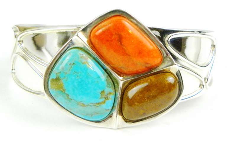 Chunky DRT Sterling Cuff Bracelet