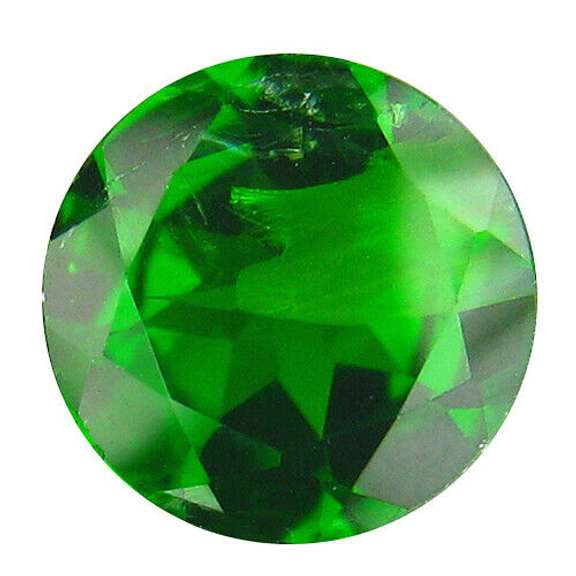 Rich top green 1.22ct 7mm Chrome Diopside solitaire