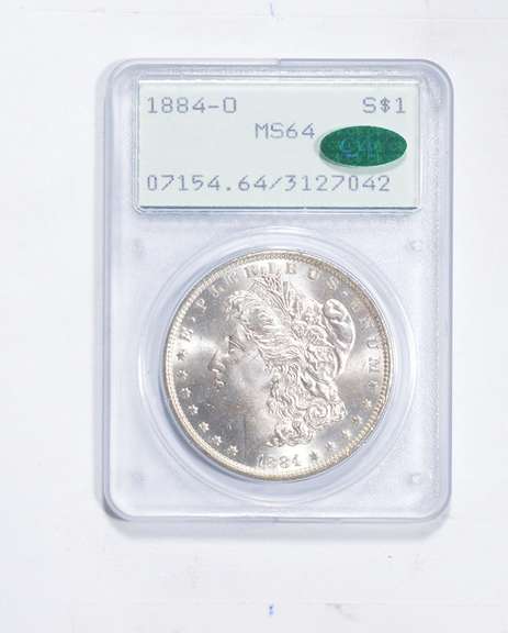 MS64 1884-O Morgan Silver Dollar - CAC - Graded PCGS