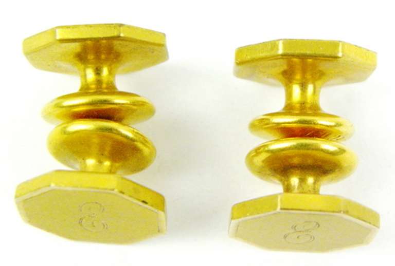 Antique Monogram E Snap-Apart Cuff Links