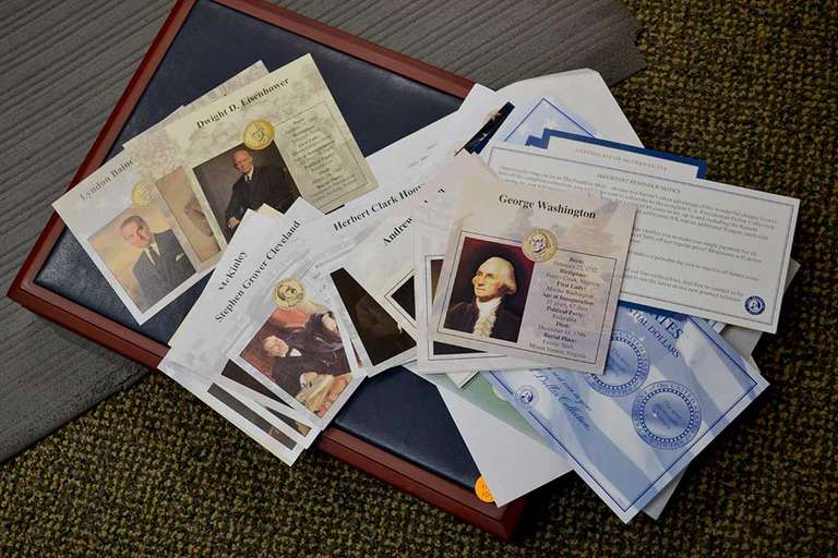 Franklin Mint Presidential Dollar Set 35 coin set