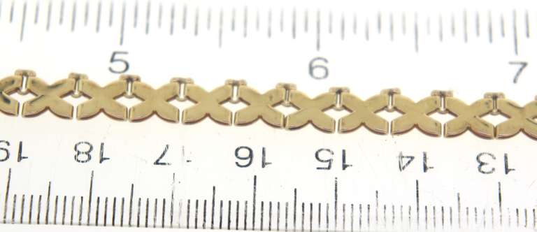 Beautiful Yellow Gold X Link Bracelet