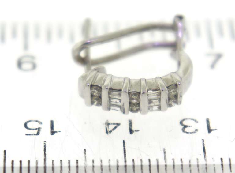 Gorgeous 14kt WG Diamond Huggie Earrings