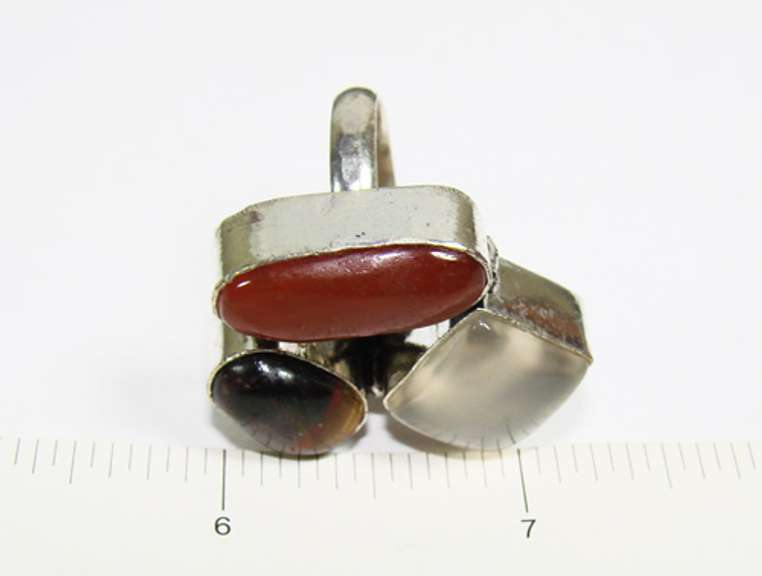 Exceptional Colors Natural Stone Ethnic Handcrafted Ring