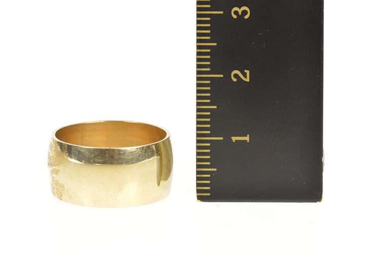 Gold Filled 9.7mm Rounded Simple Plain Wedding Band Ring
