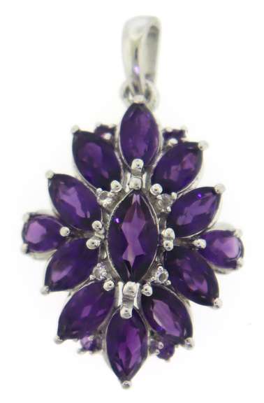 Sterling Silver Amythest Pendant