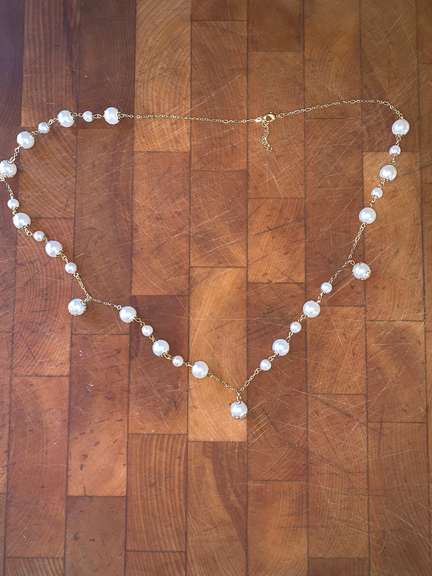 22kt GP & SS Pearl Necklace