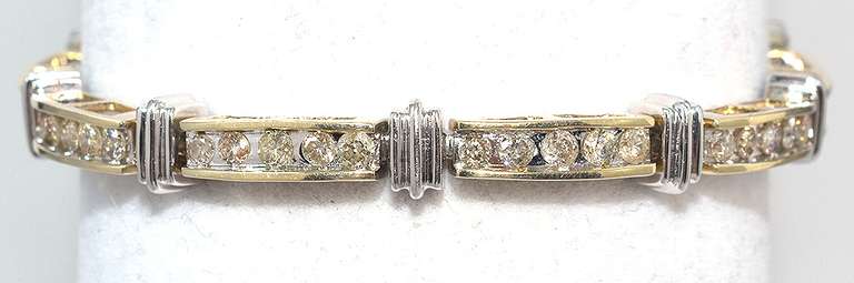 Amazing 3.00CTW Diamond Bracelet in 2-Tone Gold