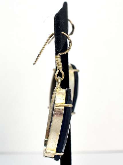 Bold, Fun, & Funky Blue Crystal Earrings in Sterling Silver