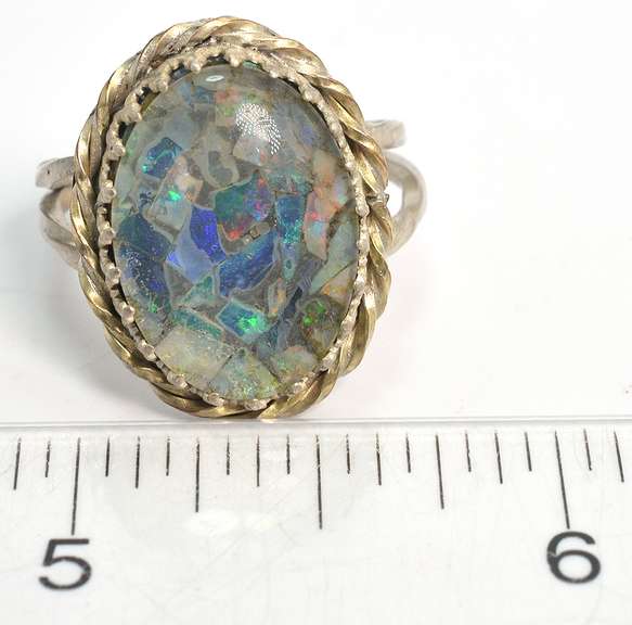 Sterling Silver Opal Ring
