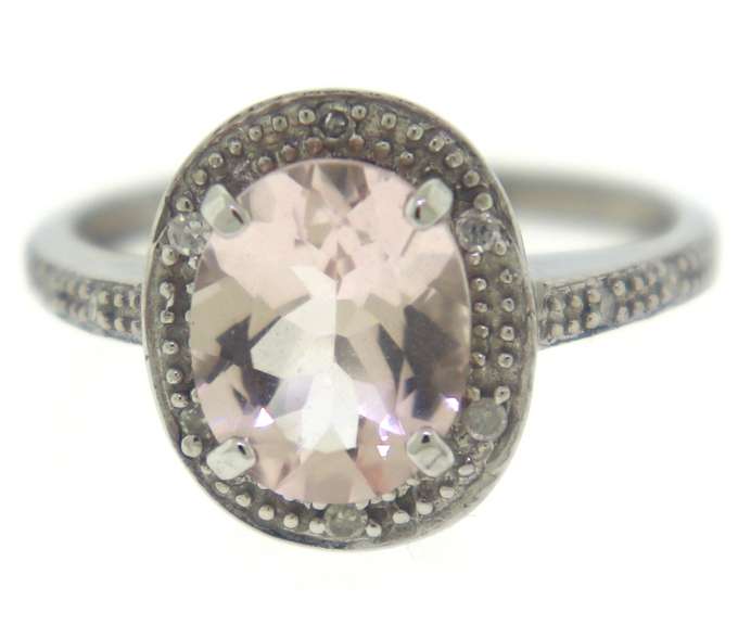 Fabulous Morganite Diamond Accent Ring