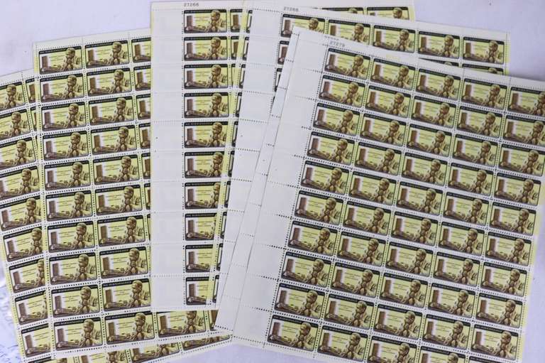 10 1962 Dag Hamerjold  4 Cent Inverted Error Sheets