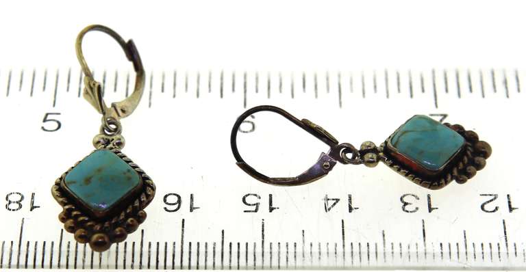 Sterling silver Turquoise Drop Earrings