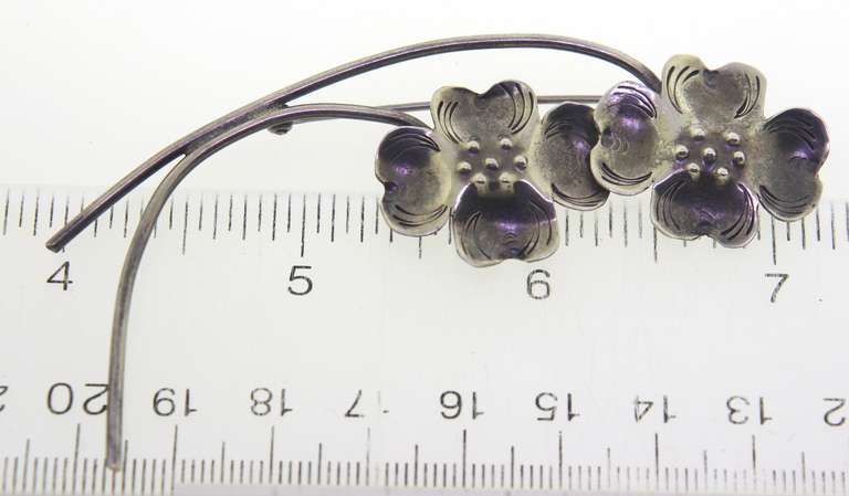 Sterling Silver Flower Pin