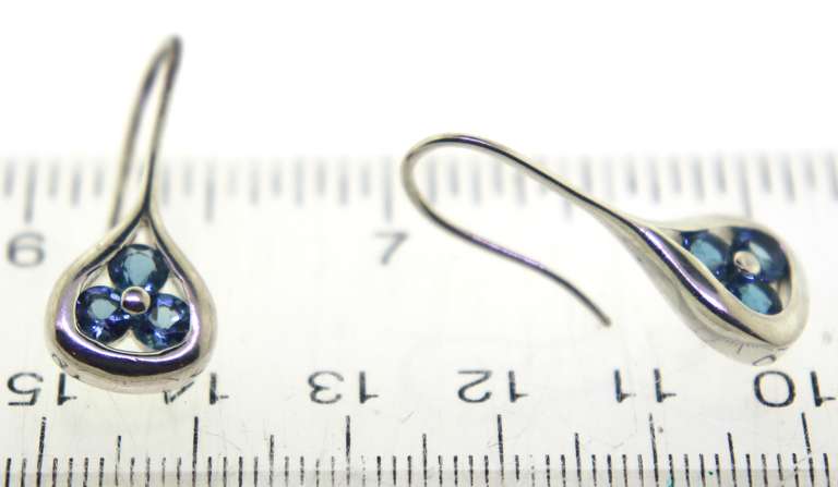 Sterlimg Silver blue Topaz Earrings