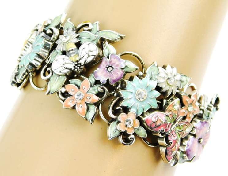Brighton Enameled Flower Bracelet