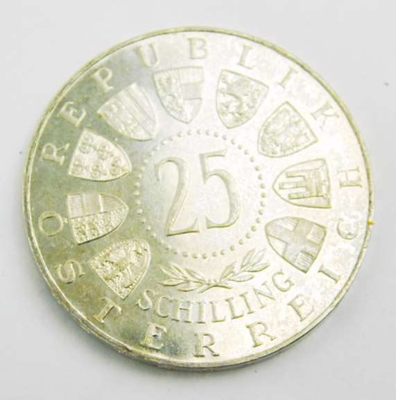 1961 Austria 25 Schilling Coin