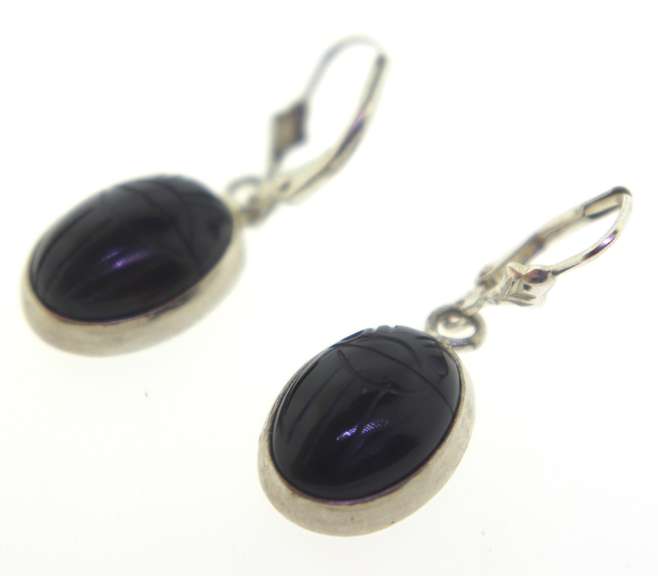 Sterling Silver Black Onyx Earrings