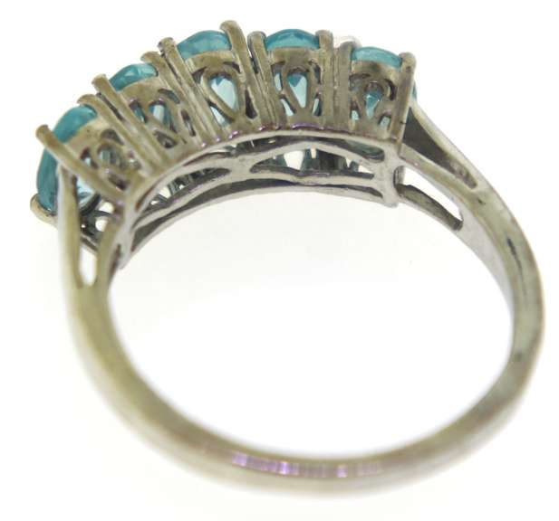 Sterling Silver Auamarine Ring