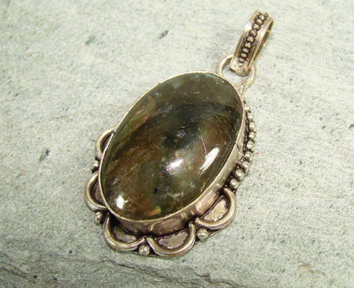 Magical Large Natural Stone Ethnic Handcrafted Pendant