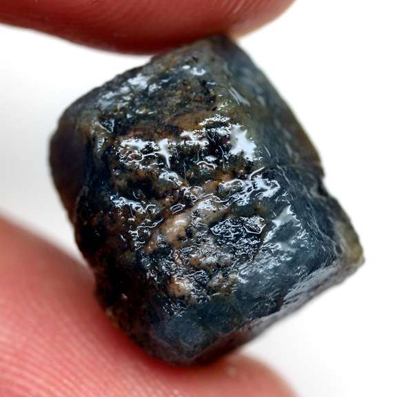 Huge! 34.67ct raw Sapphire with matrix