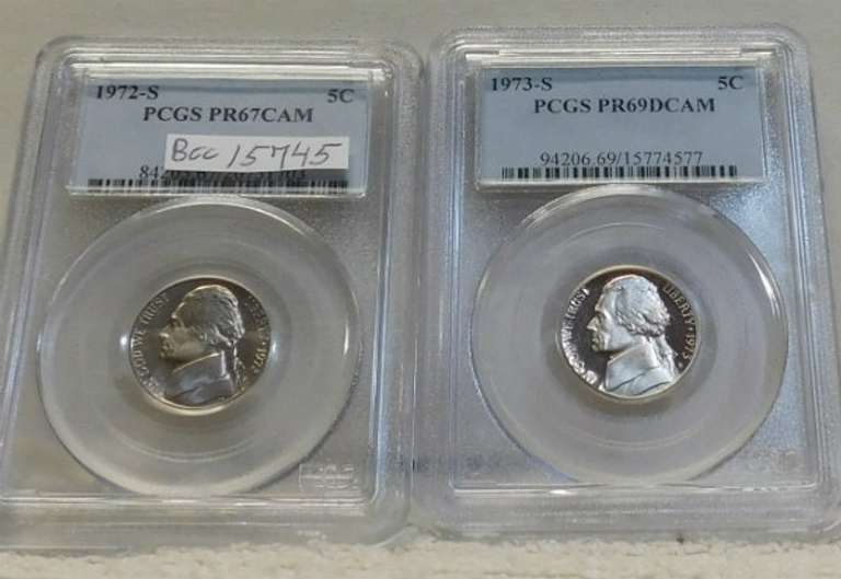 1972-S & 1973-S PRF Jeff Nic PCGS PR67 & 69 DCam