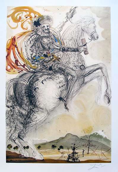 Salvador Dali, 'Don Quixote' Lithograph
