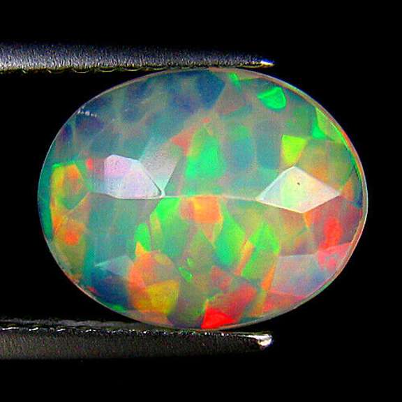 True honeycomb pattern! Faceted! 1.67ct Opal