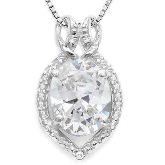 Sterling Silver White Topaz Pendant